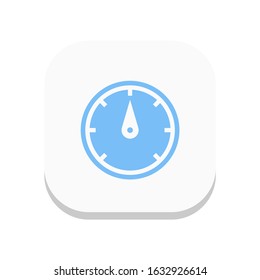 Compass single icon color flat design