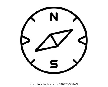 compass single isolated icon with outline style