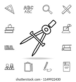 compass sketch icon. Element of education icon for mobile concept and web apps. Outline compass sketch icon can be used for web and mobile