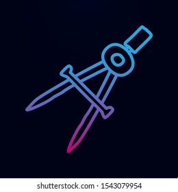 Compass sketch nolan icon. Simple thin line, outline vector of education icons for ui and ux, website or mobile application