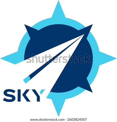 compass sky logo fight simple logo