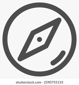 compass, social media icons and symbols