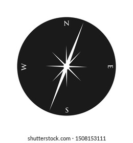 compass solid filled icon vector