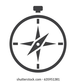 Compass solid icon, navigation and travel, vector graphics, a filled pattern on a white background, eps 10.