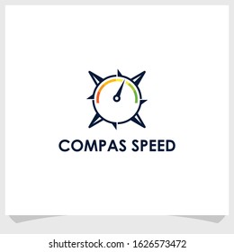 compass and speedometers icon logo design vector, adventure brand logo design template
