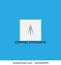 compass springbow icon sign signifier vector