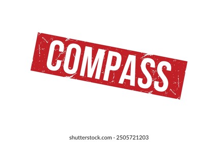 COMPASS stamp red rubber stamp on white background. COMPASS stamp sign. COMPASS stamp.