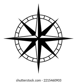 compass star cartography exploration vector