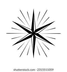 Compass star cartography exploration vector