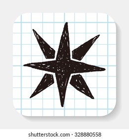 compass star doodle