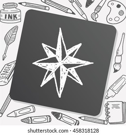 compass star doodle