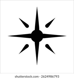Ícone de Estrela de Bússola - Ilustração de Símbolo de Navegação