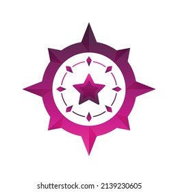 compass star logo element design template icon