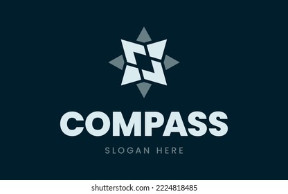 compass star logotype with arrows