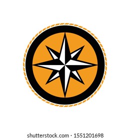 Compass Star Vector logo. Illustration.