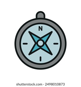 Plantillas de diseño de Vector de ícono estacionario de brújula concepto simple y moderno