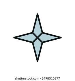 Plantillas de diseño de Vector de ícono estacionario de brújula concepto simple y moderno