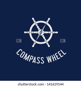 Compass steering wheel logo template