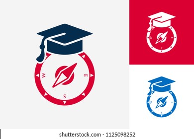 Compass Study Logo Template Design Vector, Emblem, Design Concept, Creative Symbol, Icon