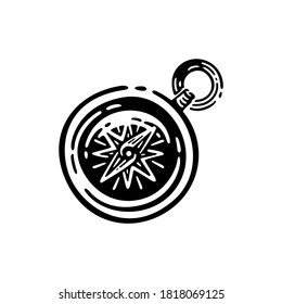 compass in style retro illustration. - vector	
