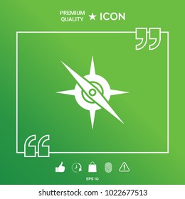 Compass symbol icon