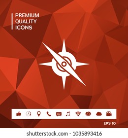 Compass symbol icon