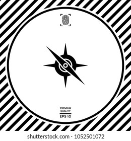 Compass symbol icon