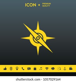 Compass symbol icon