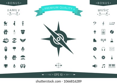 Compass symbol icon