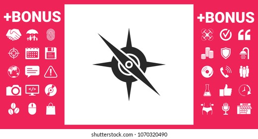 Compass symbol icon