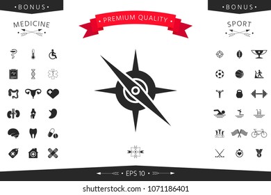 Compass symbol icon
