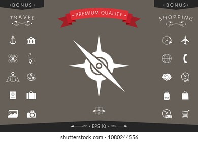 Compass symbol icon