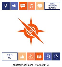 Compass symbol icon