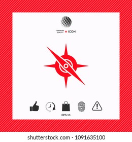 Compass symbol icon