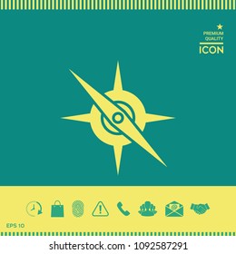 Compass symbol icon