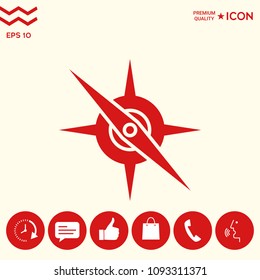 Compass symbol icon