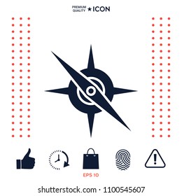 Compass symbol icon