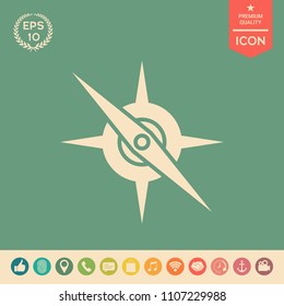 Compass symbol icon