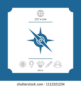 Compass symbol icon