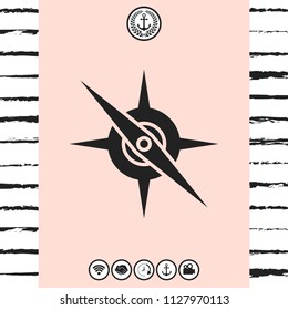 Compass symbol icon
