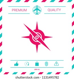 Compass symbol icon