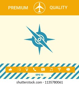 Compass symbol icon