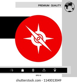 Compass symbol icon