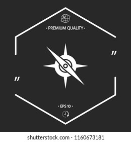 Compass symbol icon