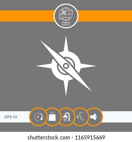 Compass symbol icon