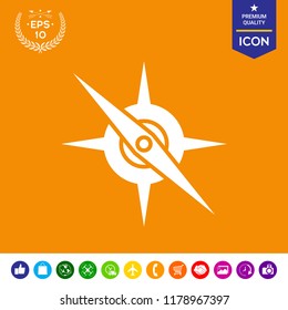 Compass symbol icon