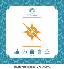 Compass symbol icon