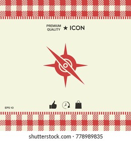 Compass symbol icon