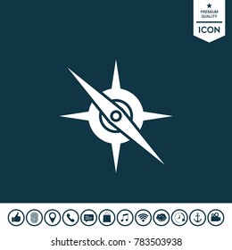 Compass symbol icon