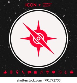 Compass symbol icon